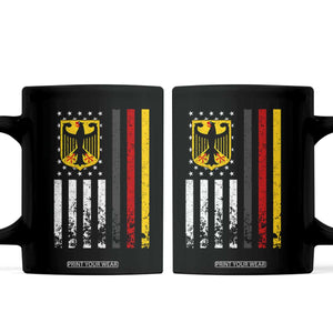 Patriotic Bundesadler Vintage German American Flag Coffee Mug Germany Heritage Pride TS11 Black Print Your Wear