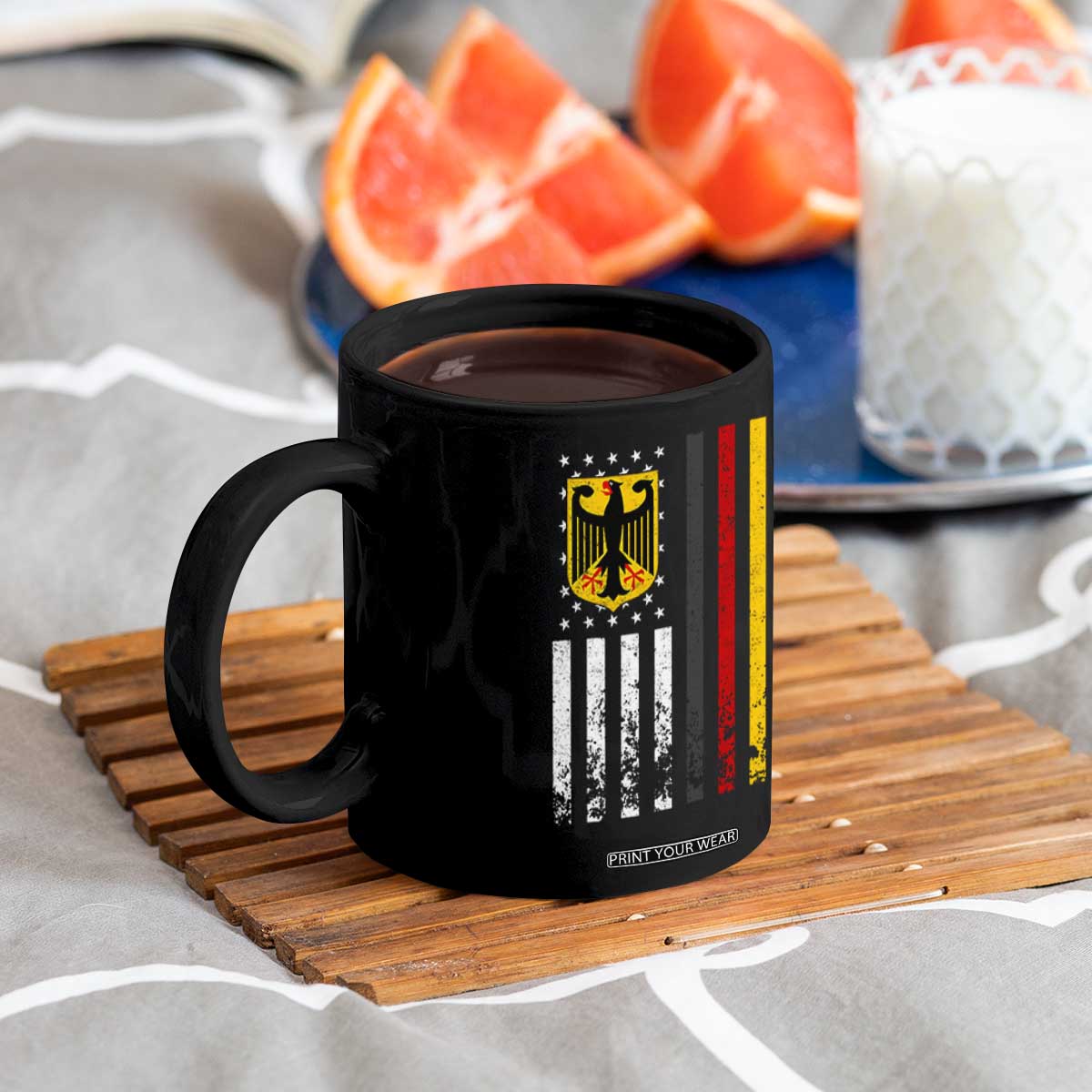 Patriotic Bundesadler Vintage German American Flag Coffee Mug Germany Heritage Pride TS11 Print Your Wear