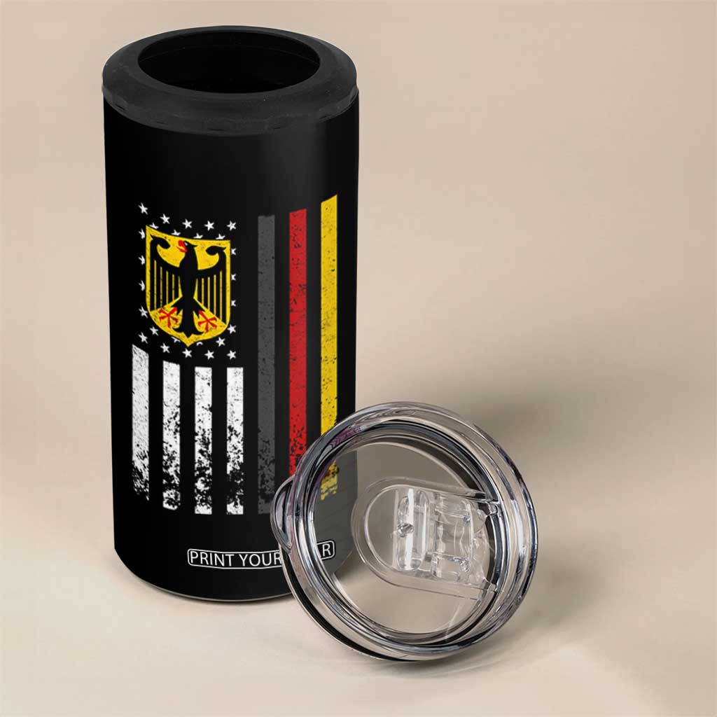 Patriotic Bundesadler Vintage German American Flag 4 in 1 Can Cooler Tumbler Germany Heritage Pride TS11 Print Your Wear