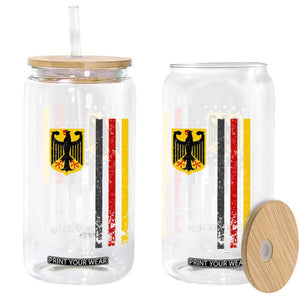 Patriotic Bundesadler Vintage German American Flag Glass Can Germany Heritage Pride TS11 Print Your Wear