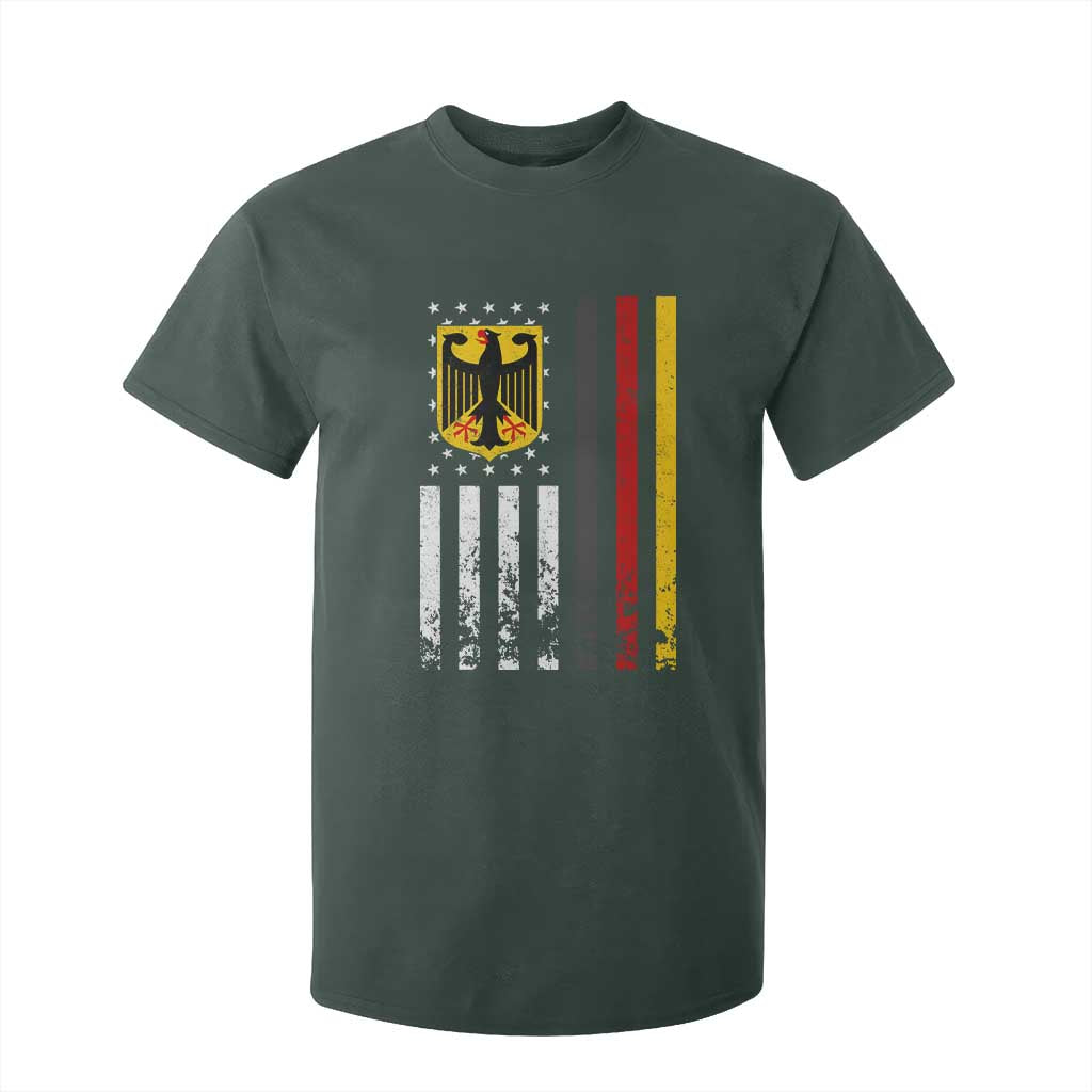 Patriotic Bundesadler Vintage German American Flag T Shirt For Kid Germany Heritage Pride TS11 Dark Forest Green Print Your Wear