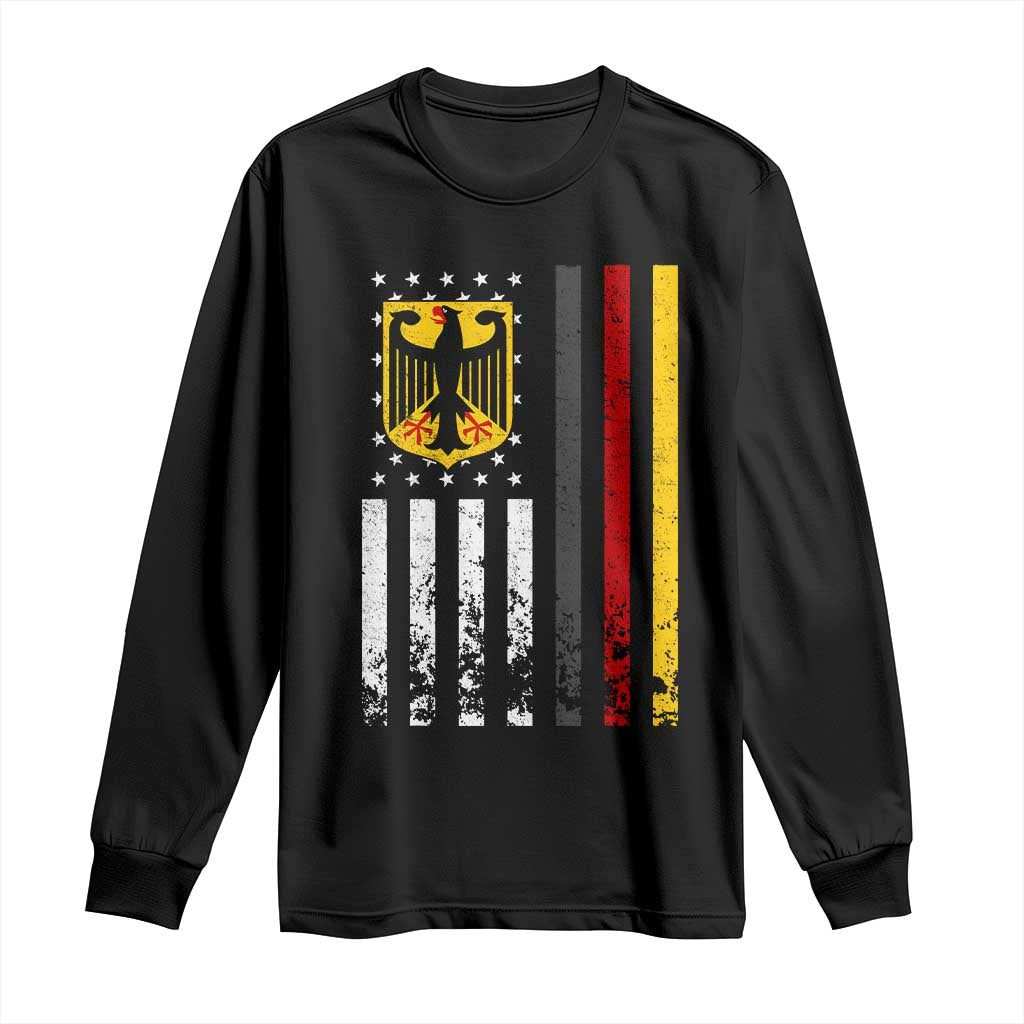 Patriotic Bundesadler Vintage German American Flag Long Sleeve Shirt Germany Heritage Pride TS11 Black Print Your Wear
