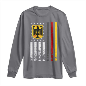 Patriotic Bundesadler Vintage German American Flag Long Sleeve Shirt Germany Heritage Pride TS11 Charcoal Print Your Wear