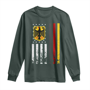 Patriotic Bundesadler Vintage German American Flag Long Sleeve Shirt Germany Heritage Pride TS11 Dark Forest Green Print Your Wear