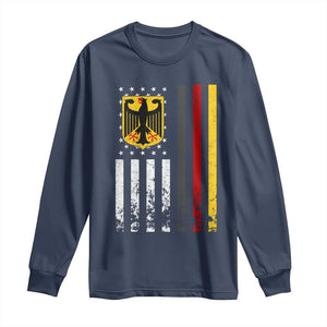 Patriotic Bundesadler Vintage German American Flag Long Sleeve Shirt Germany Heritage Pride TS11 Navy Print Your Wear