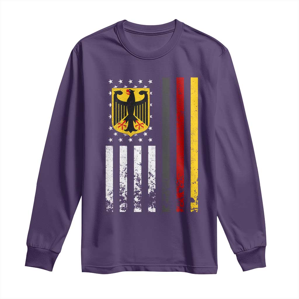 Patriotic Bundesadler Vintage German American Flag Long Sleeve Shirt Germany Heritage Pride TS11 Purple Print Your Wear