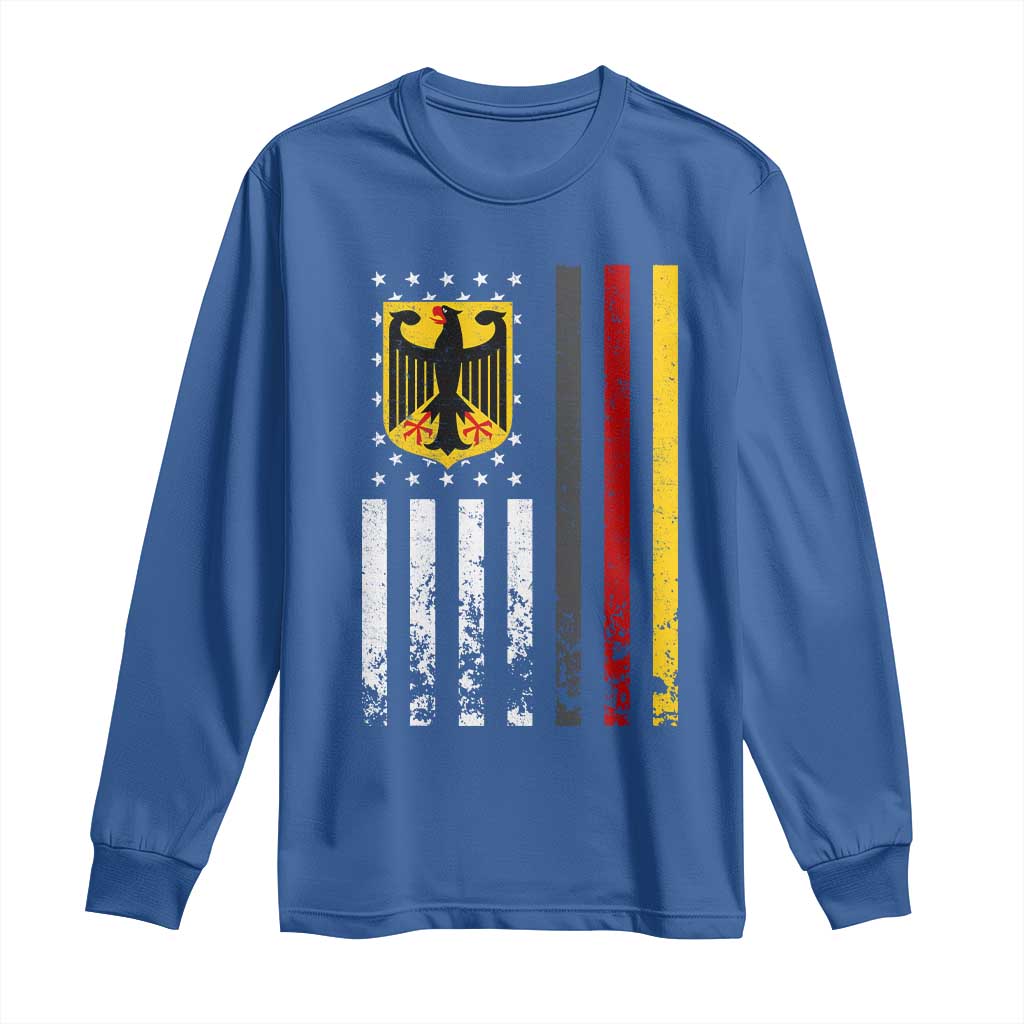 Patriotic Bundesadler Vintage German American Flag Long Sleeve Shirt Germany Heritage Pride TS11 Royal Blue Print Your Wear