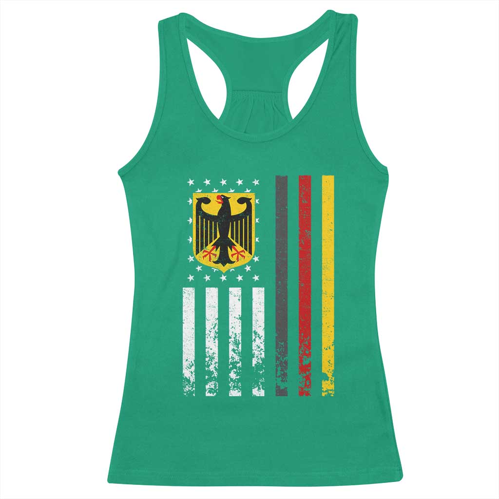 Patriotic Bundesadler Vintage German American Flag Racerback Tank Top Germany Heritage Pride TS11 Irish Green Print Your Wear