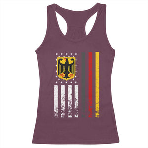 Patriotic Bundesadler Vintage German American Flag Racerback Tank Top Germany Heritage Pride TS11 Maroon Print Your Wear