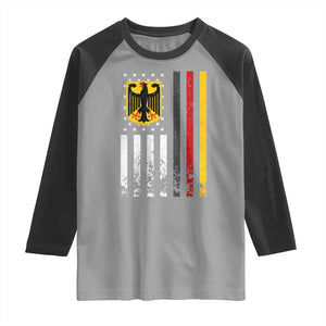 Patriotic Bundesadler Vintage German American Flag Raglan Shirt Germany Heritage Pride TS11 Sport Gray Black Print Your Wear