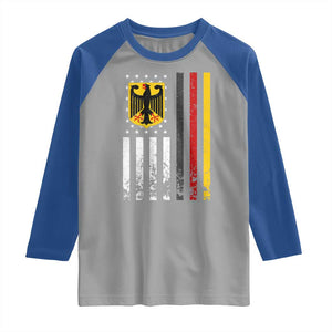 Patriotic Bundesadler Vintage German American Flag Raglan Shirt Germany Heritage Pride TS11 Sport Gray Royal Print Your Wear