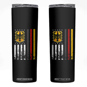Patriotic Bundesadler Vintage German American Flag Skinny Tumbler Germany Heritage Pride TS11 Black Print Your Wear