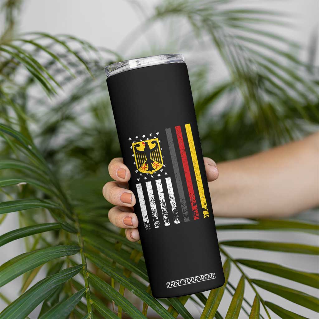 Patriotic Bundesadler Vintage German American Flag Skinny Tumbler Germany Heritage Pride TS11 Print Your Wear