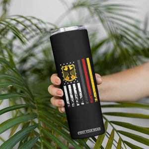 Patriotic Bundesadler Vintage German American Flag Skinny Tumbler Germany Heritage Pride TS11 Print Your Wear