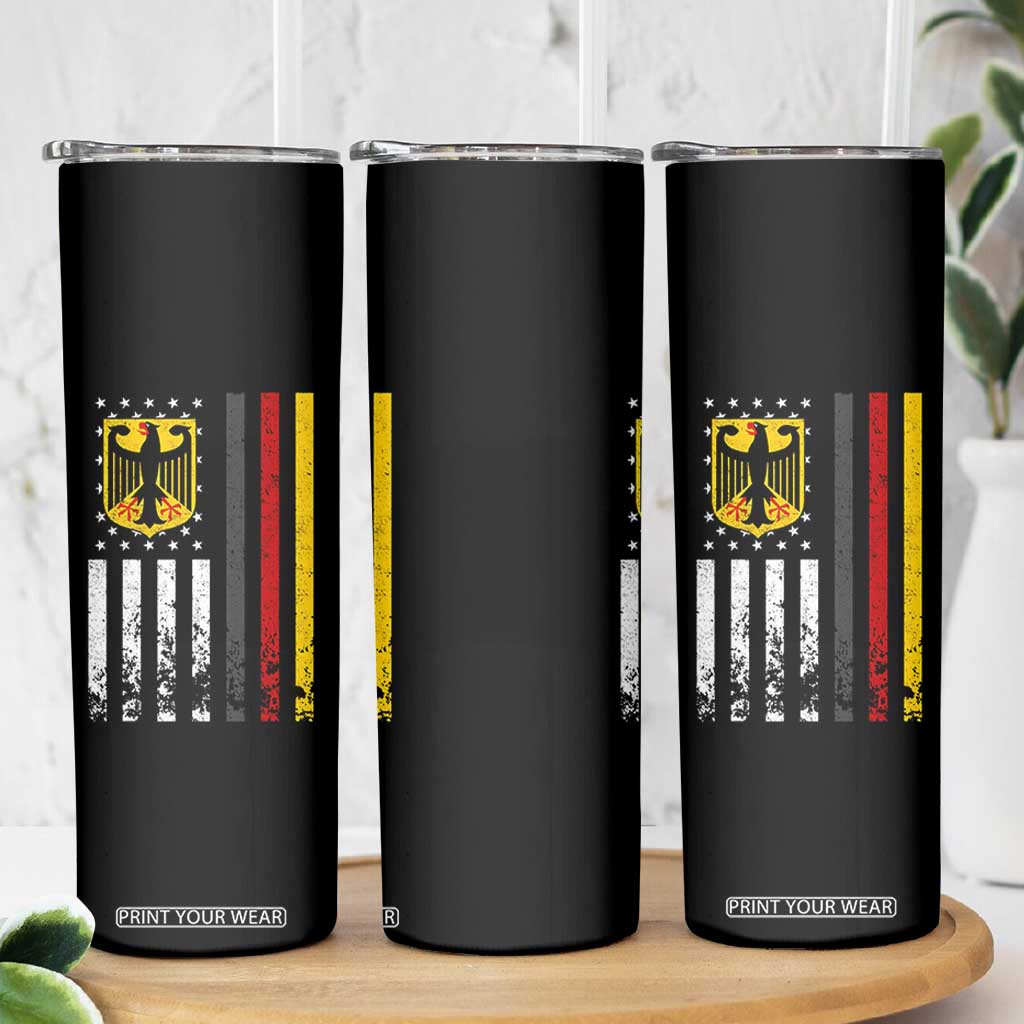 Patriotic Bundesadler Vintage German American Flag Skinny Tumbler Germany Heritage Pride TS11 Print Your Wear