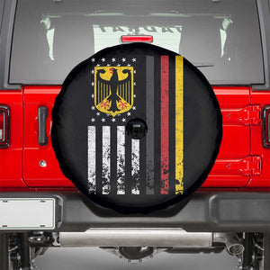 Patriotic Bundesadler Vintage German American Flag Spare Tire Cover Germany Heritage Pride TS11 Black Print Your Wear