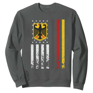 Patriotic Bundesadler Vintage German American Flag Sweatshirt Germany Heritage Pride TS11 Dark Heather Print Your Wear