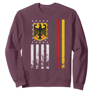 Patriotic Bundesadler Vintage German American Flag Sweatshirt Germany Heritage Pride TS11 Maroon Print Your Wear