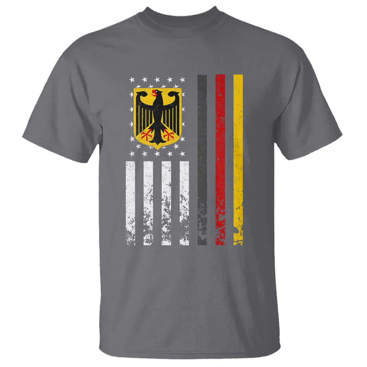 Patriotic Bundesadler Vintage German American Flag T Shirt Germany Heritage Pride TS11 Charcoal Print Your Wear