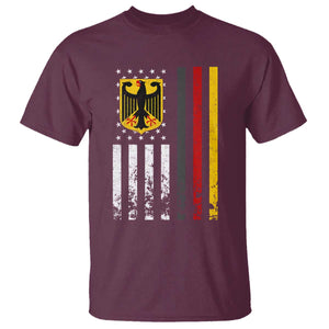 Patriotic Bundesadler Vintage German American Flag T Shirt Germany Heritage Pride TS11 Maroon Print Your Wear