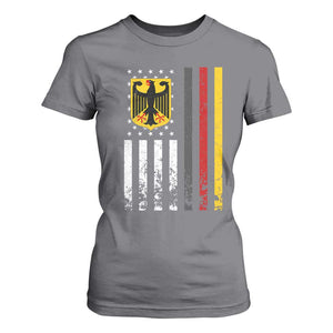 Patriotic Bundesadler Vintage German American Flag T Shirt For Women Germany Heritage Pride TS11 Charcoal Print Your Wear