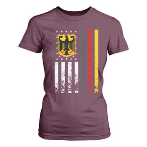 Patriotic Bundesadler Vintage German American Flag T Shirt For Women Germany Heritage Pride TS11 Maroon Print Your Wear