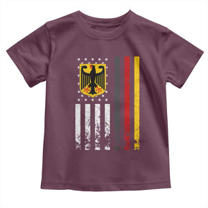 Patriotic Bundesadler Vintage German American Flag Toddler T Shirt Germany Heritage Pride TS11 Maroon Print Your Wear