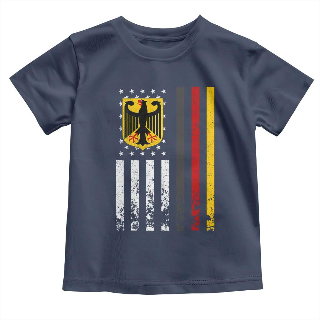 Patriotic Bundesadler Vintage German American Flag Toddler T Shirt Germany Heritage Pride TS11 Navy Print Your Wear