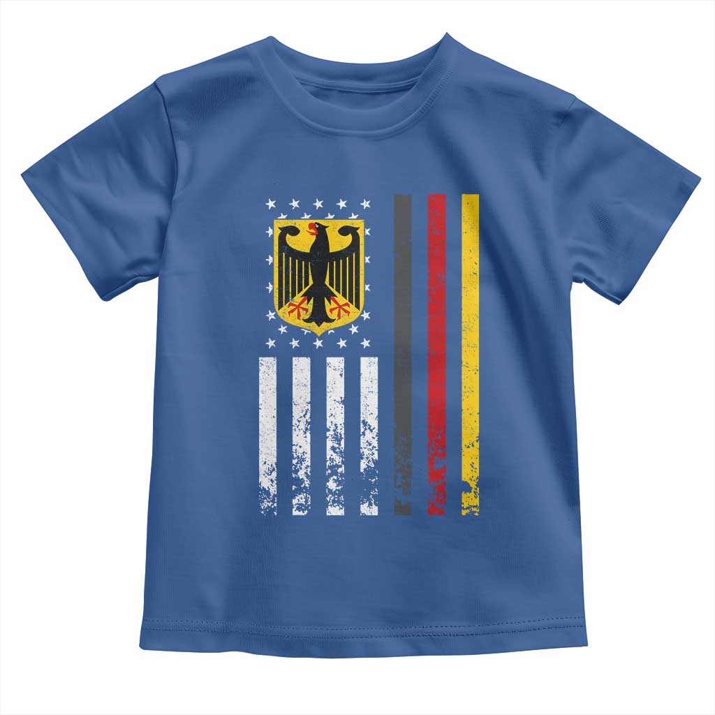 Patriotic Bundesadler Vintage German American Flag Toddler T Shirt Germany Heritage Pride TS11 Royal Blue Print Your Wear