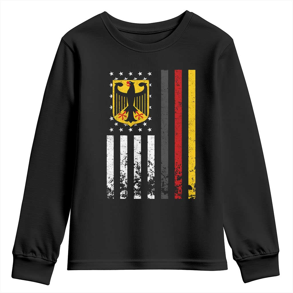 Patriotic Bundesadler Vintage German American Flag Youth Sweatshirt Germany Heritage Pride TS11 Black Print Your Wear