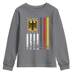 Patriotic Bundesadler Vintage German American Flag Youth Sweatshirt Germany Heritage Pride TS11 Charcoal Print Your Wear