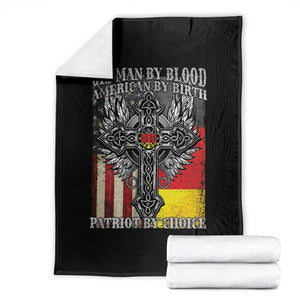 German By Blood American By Birth Patriot By Choice Throw Blanket German Americans TS11 Black Print Your Wear