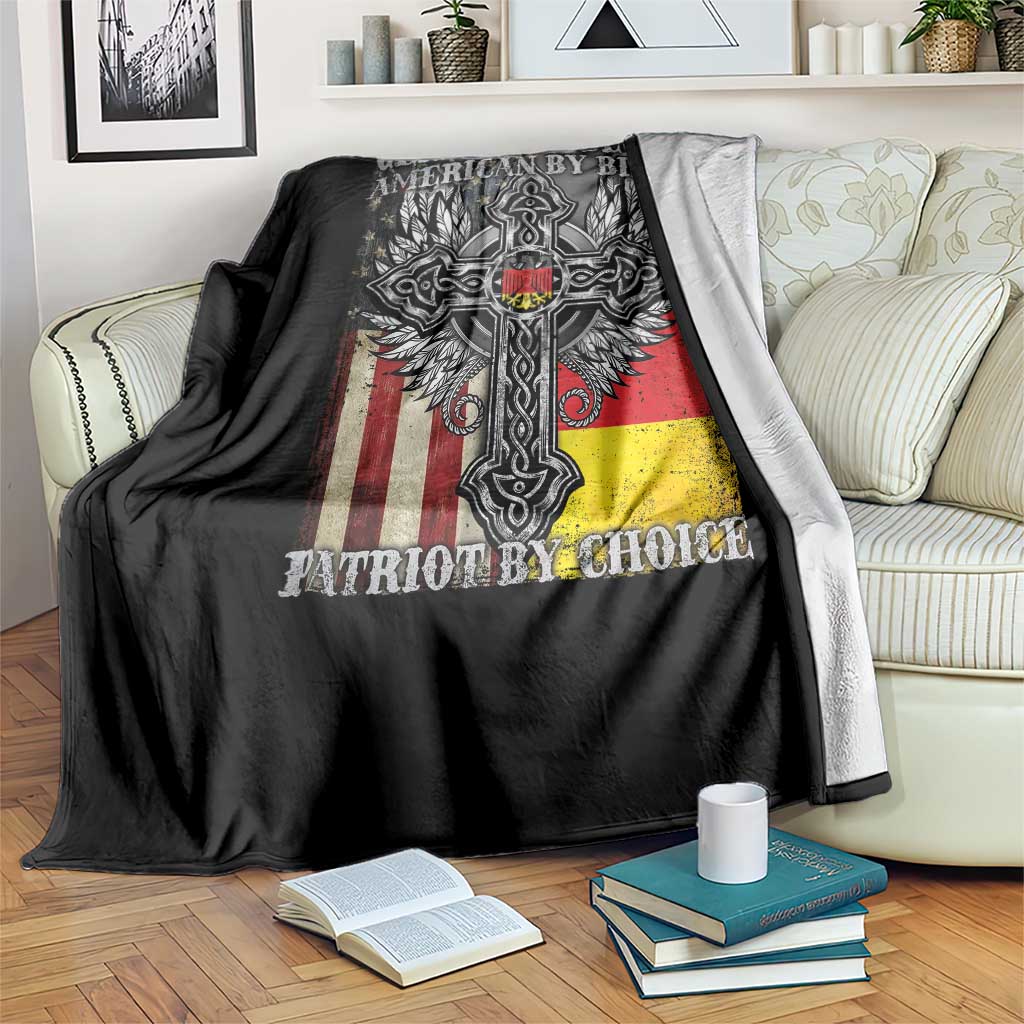 German By Blood American By Birth Patriot By Choice Throw Blanket German Americans TS11 Print Your Wear