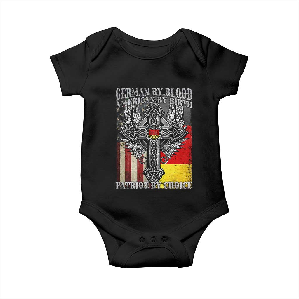 German By Blood American By Birth Patriot By Choice Baby Onesie German Americans TS11 Black Print Your Wear