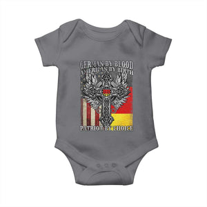 German By Blood American By Birth Patriot By Choice Baby Onesie German Americans TS11 Charcoal Print Your Wear