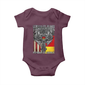 German By Blood American By Birth Patriot By Choice Baby Onesie German Americans TS11 Maroon Print Your Wear