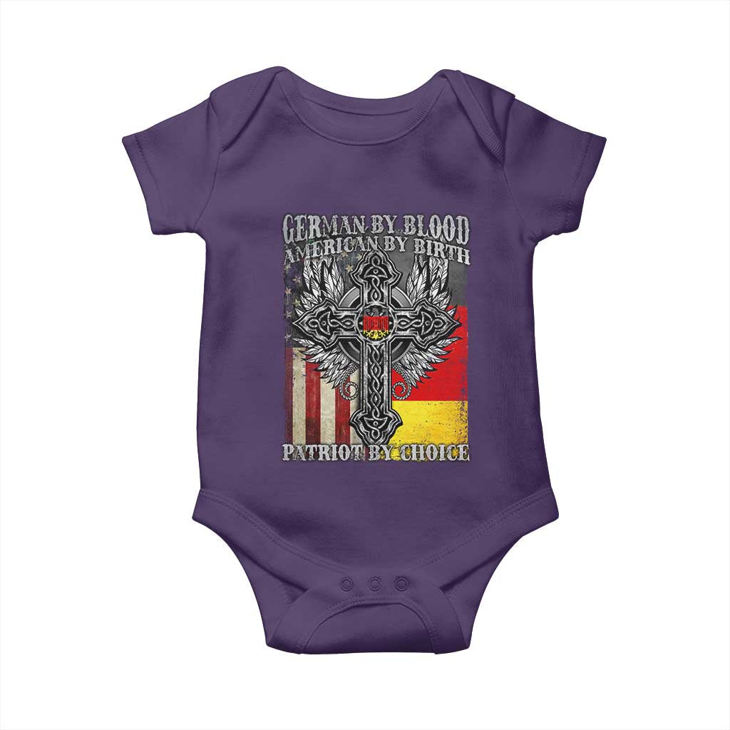German By Blood American By Birth Patriot By Choice Baby Onesie German Americans TS11 Purple Print Your Wear