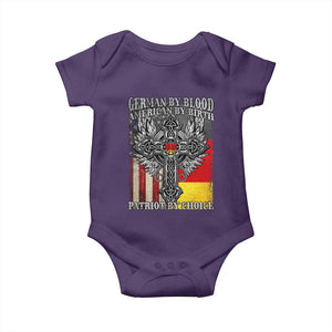 German By Blood American By Birth Patriot By Choice Baby Onesie German Americans TS11 Purple Print Your Wear