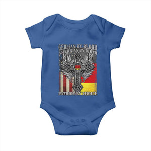 German By Blood American By Birth Patriot By Choice Baby Onesie German Americans TS11 Royal Blue Print Your Wear