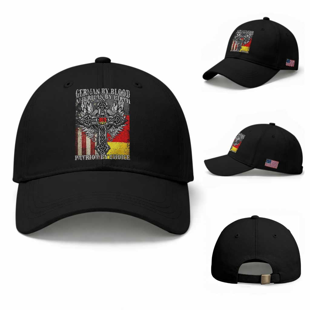 German By Blood American By Birth Patriot By Choice Baseball Cap German Americans TS11 Baseball Cap Universal Fit Black Print Your Wear