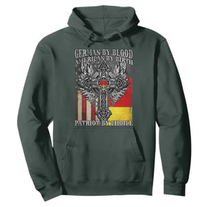 German By Blood American By Birth Patriot By Choice Hoodie German Americans TS11 Dark Forest Green Print Your Wear
