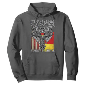 German By Blood American By Birth Patriot By Choice Hoodie German Americans TS11 Dark Heather Print Your Wear