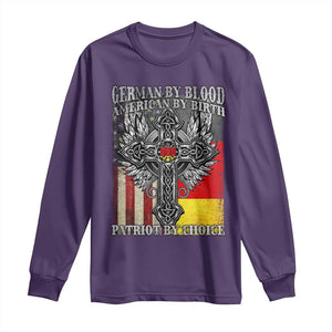 German By Blood American By Birth Patriot By Choice Long Sleeve Shirt German Americans TS11 Purple Print Your Wear