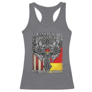 German By Blood American By Birth Patriot By Choice Racerback Tank Top German Americans TS11 Charcoal Print Your Wear