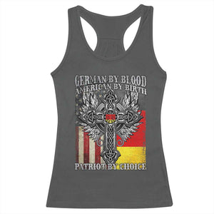 German By Blood American By Birth Patriot By Choice Racerback Tank Top German Americans TS11 Dark Heather Print Your Wear