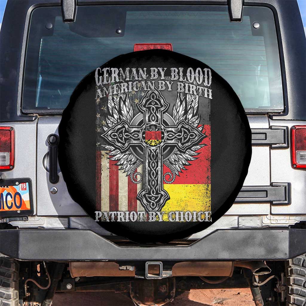 German By Blood American By Birth Patriot By Choice Spare Tire Cover German Americans TS11 No hole Black Print Your Wear