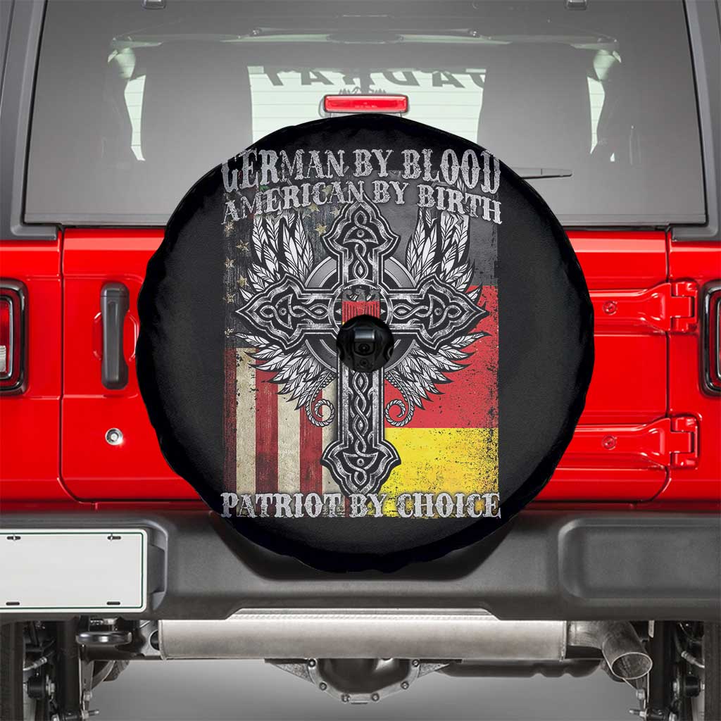 German By Blood American By Birth Patriot By Choice Spare Tire Cover German Americans TS11 Black Print Your Wear