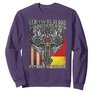 German By Blood American By Birth Patriot By Choice Sweatshirt German Americans TS11 Purple Print Your Wear