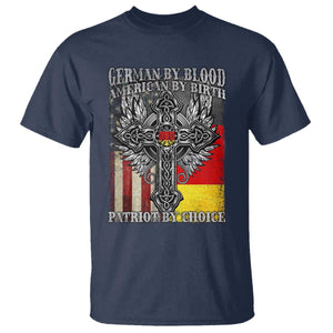 German By Blood American By Birth Patriot By Choice T Shirt German Americans TS11 Navy Print Your Wear