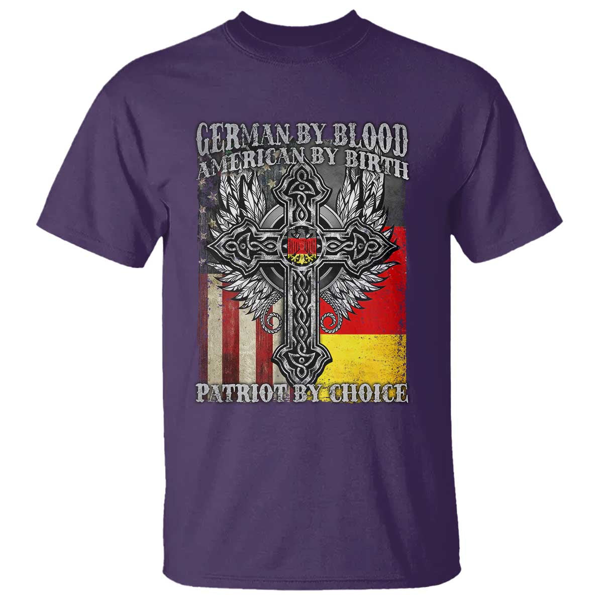 German By Blood American By Birth Patriot By Choice T Shirt German Americans TS11 Purple Print Your Wear